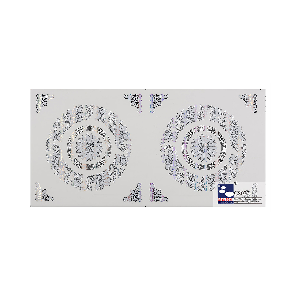 Noi modele în stil modern folie din lemn cu granulație folie de ștanțare la cald pentru tavan din PVC CS073