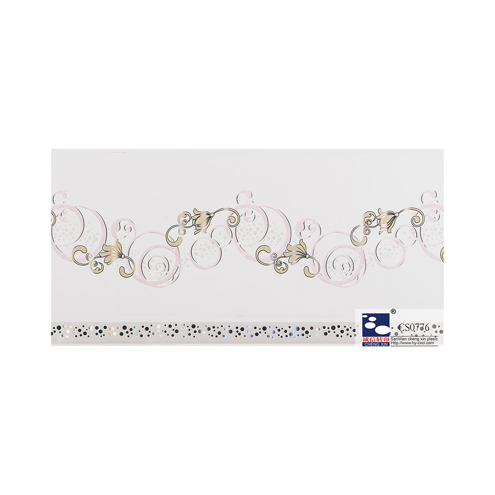 Frumos imprimat flori din lemn folie de imprimare la cald folie de laminare din PVC pentru panou CS0776