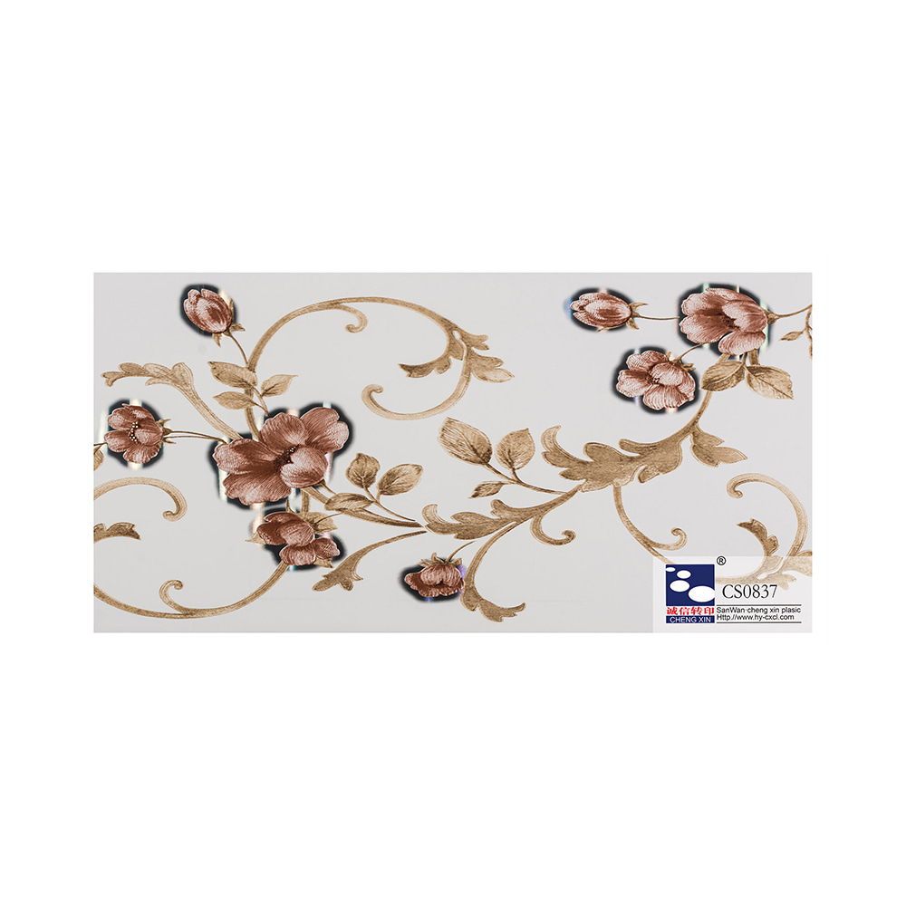 Comerț cu ridicata 2021 nou design pvc imprimare color plafon bronzant folie compozit pvc film CS0837