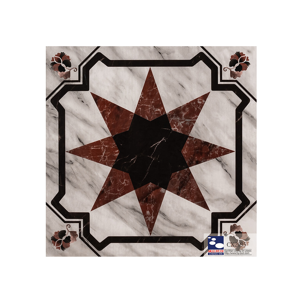 Hot Sell Price Marble Popular Design Hot Stamping Folie pentru panou de perete din PVC CX2095