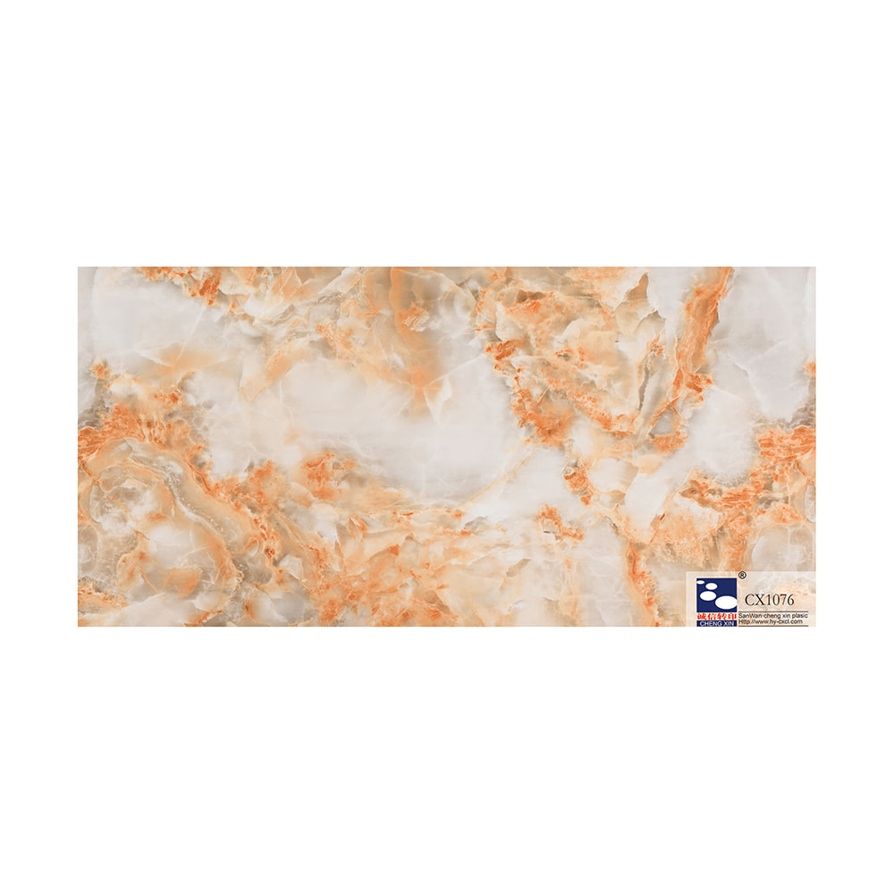 Material PVC ieftin Folie de ștanțare la cald de marmură pentru decorarea panoului din PVC CX1076