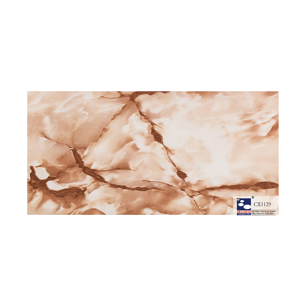 Material PVC ieftin Folie de ștanțare la cald de marmură pentru decorarea panourilor din PVC CX1129